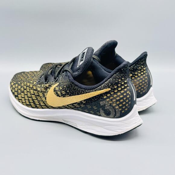 Nike Shoes Womens 8 Black Gold Air Zoom Pegasus 35 Mesh Running Athletic Sneaker - Picture 6 of 12